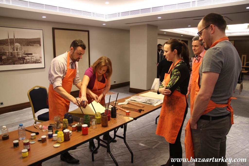 Team Building - Marbling Class with Baxter Healthcare Company Meeting in Istanbul